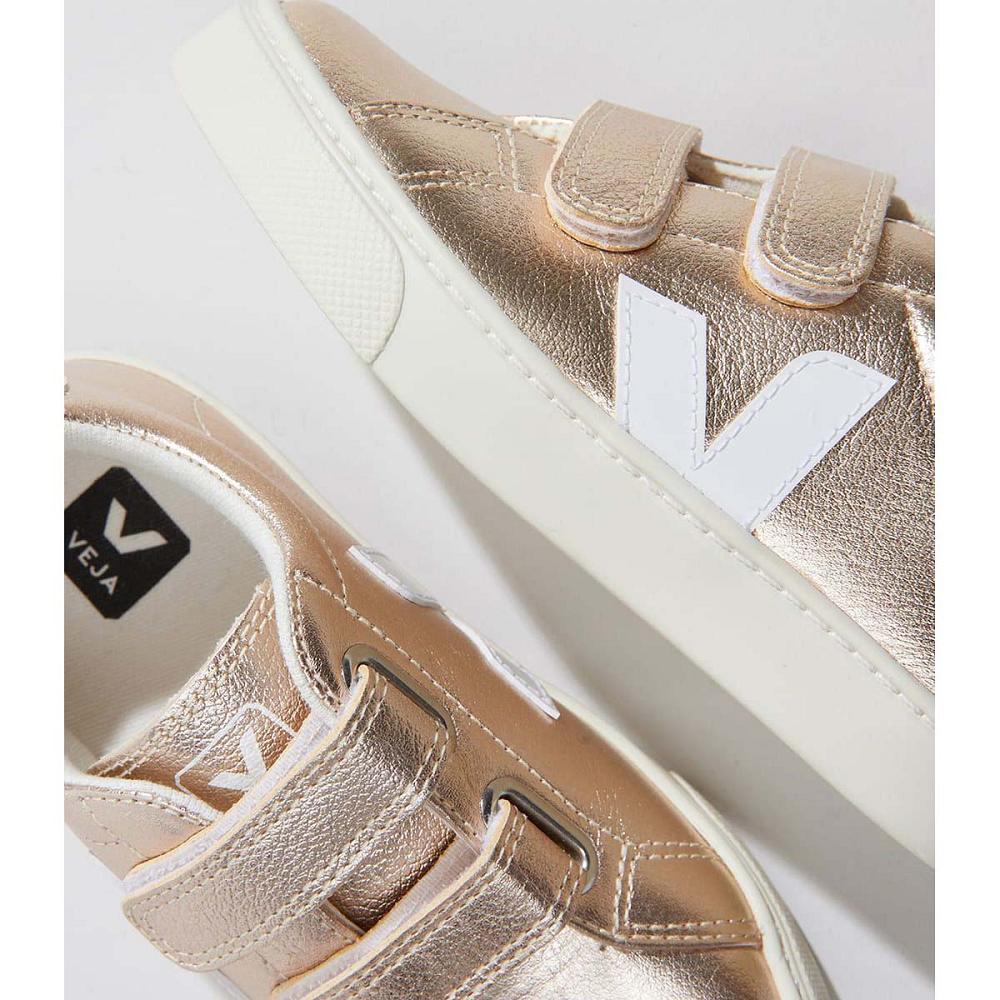 Kids' Veja ESPLAR CHROMEFREE Shoes Gold | SG 725HAP